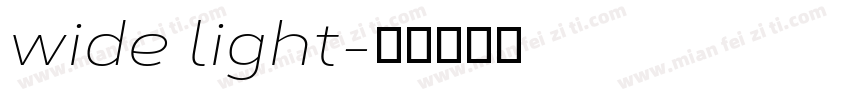 wide light字体转换